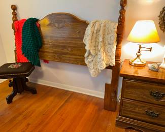 Queen Headboard, night stand