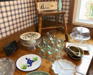 Vintage crystal, serving pieces