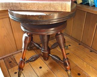 Antique piano stool