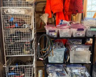 Tiedown straps, small and large tools and supplies