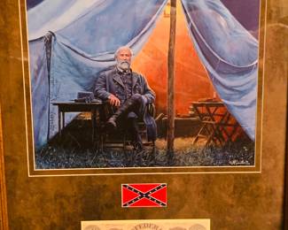Framed Robert E Lee print