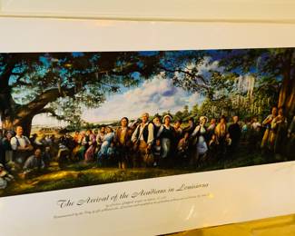 Robert Dafford signed print The Arrival of the Acadians in Louisiana 