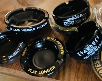large ashtray collection including early Las Vegas casinos