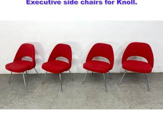 Lot 701 Set 4 Eero Saarinen No. 72 Executive side chairs for Knoll. 