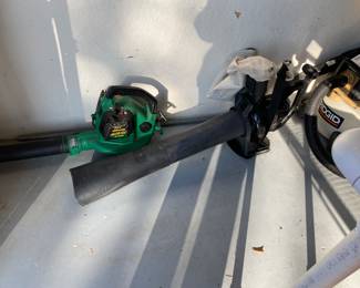 Gas leaf-blower and electric leaf vacuum 