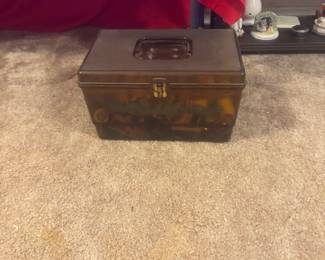 Vintage Sewing box filled w sewing accessories