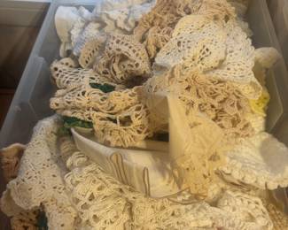 Small, medium and large crochet items 