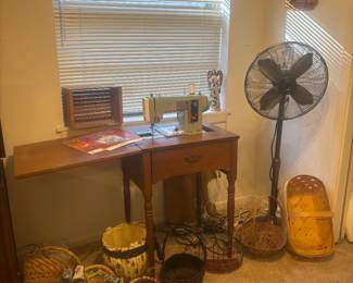 Sewing machine and baskets 