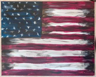 American flag painting