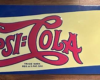 Pepsi-cola metal sign