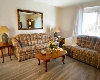 Vintage Broyhill couch (with pull out bed) and love seat.