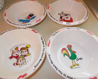 Set of 4 Kellough's cereal bowls , VINTAGE