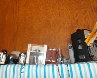 Vintage cameras and reel to reel