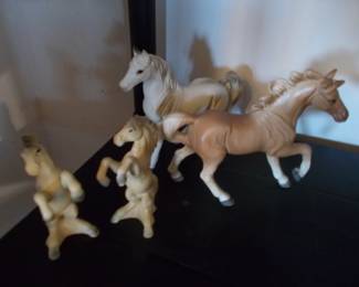 Vintage porcelain horse figurines
