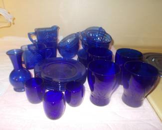 Blue glass various companies