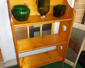 Shelf with heart cut outs