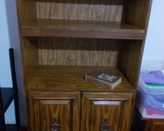 Book or curio shelf with storage/ one of 2