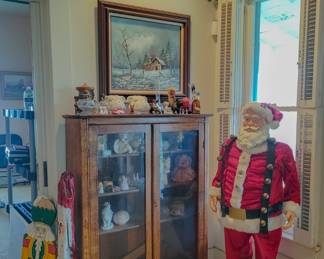 Oak curio ad other decor