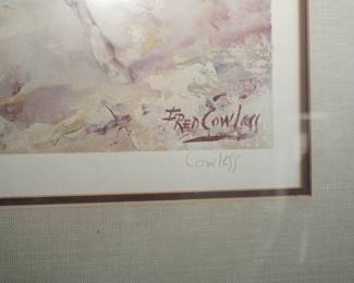 Signed and numbered print by Fred Cowless