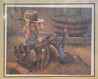 Signed Little Cowboy print