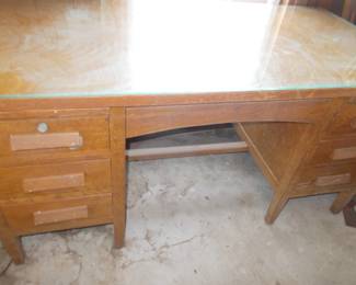 Oak executive desk