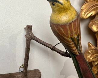 Viechtauer Hand Carved Wooden Birds - Black Forest Folk Art - Antique
