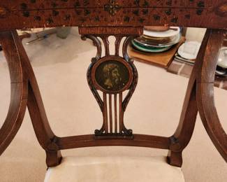 Pair of antique painted chairs