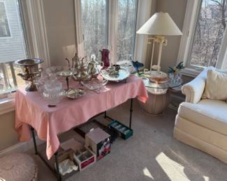 GLASSWARE AND SILVER