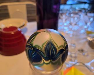 Orient & Flume Art Glass paperweight 