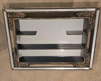 Vintage Hanging Shelf with Mirrors