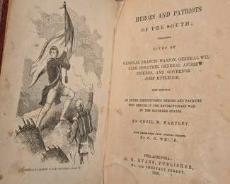 Heroes and Patriots of the South First Edition(1860 )