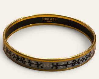 Hermes Enamel Bangle Bracelet Size L