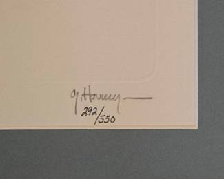 Springtime in Washington print 292/550 signed by G Harvey with Documentation