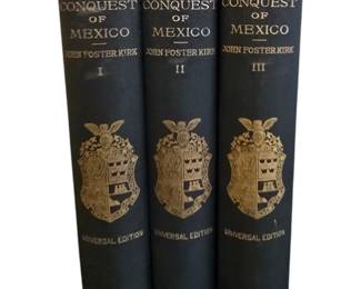 Prescott's Conquest of Mexico 3 volume set (1843 Edition)