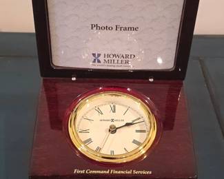 Howard Miller Cherry Wood Desk Clock