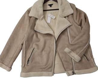 Ann Taylor Faux Leather Jacket (Brand New)