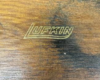 This is the vintage find of the sale! This is a FANTASTIC SAGINAW LUFKIN RULE WOODEN TOOLD BOX! Beautiful gold lettering on the top! 