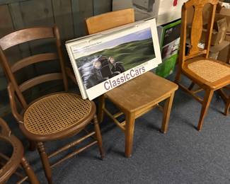 MANY vintage chairs from the Victorian period to the 1970s! 