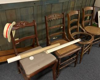 MANY vintage chairs from the Victorian period to the 1970s! 