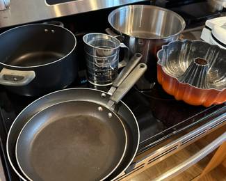 Nice assortment of pots and pans! 