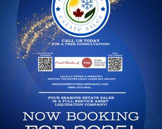 Need an Estate Sale? Downsizing? Moving into assisted living? WE CAN HELP! Call us to set up a no cost appt! 
