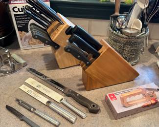 Three sets of great kitchen knives! The best is the complete set w/block of Chicago Cutlery! 