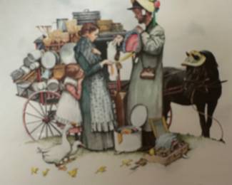 NORMAN ROCKWELL TRAVELING SALESMEN SERIES! WE HAVE TWO SET OF THESE! BOTH IN THEIR ORIGINAL MAILING TUBES AND BOTH SETS ARE IN MINT CONDITION! WITH CERTIFICATES! 