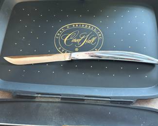 A STUNNING set of MCM Stainless Steel Steak knives in the original box! 