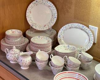 Love this Johnson Brothers Set of China! It is so dainty with this spring flower motif! 