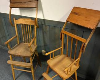 Two OUTSTANDING Vintage Wooden high Chairs! 