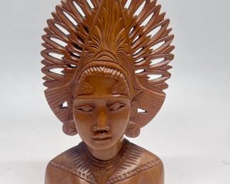 Carved Wood Asian Figurine