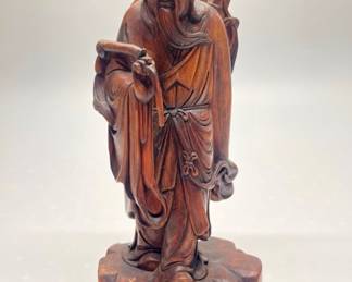 Vintage Chinese Carved Wooden Figurine