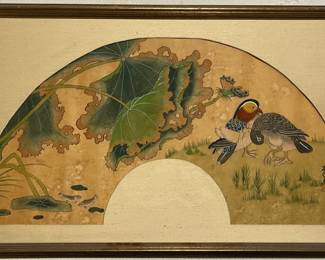 Vintage Early 19th Century Chinese Duck Fan