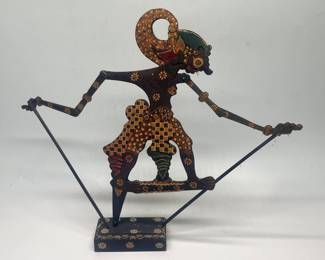 Jointed Wooden Indonesian Shadow Puppet